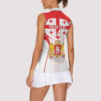 Custom Georgia Football Women Sleeveless Polo Shirt Come On Georgian