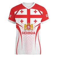 Custom Georgia Football Women V-Neck T-Shirt Come On Georgian