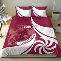 Custom Georgia Rugby Bedding Set Go Borjgalosnebi