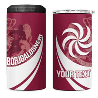 Custom Georgia Rugby 4 in 1 Can Cooler Tumbler Go Borjgalosnebi