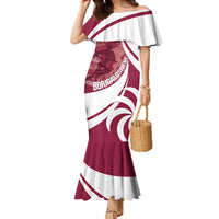 Custom Georgia Rugby Family Matching Mermaid Dress and Hawaiian Shirt Go Borjgalosnebi