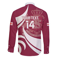 Custom Georgia Rugby Family Matching Puletasi and Hawaiian Shirt Go Borjgalosnebi