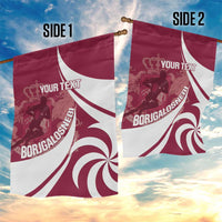 Custom Georgia Rugby Garden Flag Go Borjgalosnebi