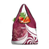 Custom Georgia Rugby Grocery Bag Go Borjgalosnebi