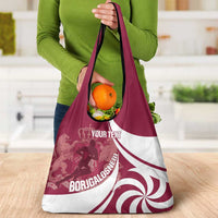 Custom Georgia Rugby Grocery Bag Go Borjgalosnebi