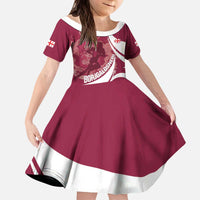 Custom Georgia Rugby Kid Short Sleeve Dress Go Borjgalosnebi