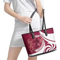 Custom Georgia Rugby Leather Tote Bag Go Borjgalosnebi