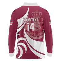 Custom Georgia Rugby Long Sleeve Polo Shirt Go Borjgalosnebi