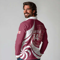 Custom Georgia Rugby Long Sleeve Polo Shirt Go Borjgalosnebi