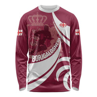 Custom Georgia Rugby Long Sleeve Shirt Go Borjgalosnebi