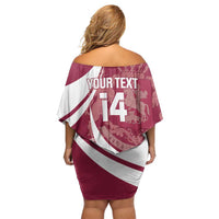 Custom Georgia Rugby Off Shoulder Short Dress Go Borjgalosnebi