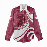 Custom Georgia Rugby Women Casual Shirt Go Borjgalosnebi