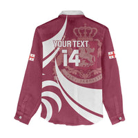 Custom Georgia Rugby Women Casual Shirt Go Borjgalosnebi