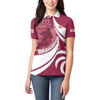 Custom Georgia Rugby Women Polo Shirt Go Borjgalosnebi