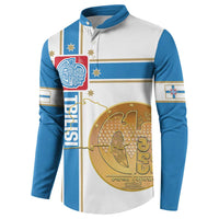 Georgia Tbilisi Capital Button Sweatshirt The Warm Place Flag Style