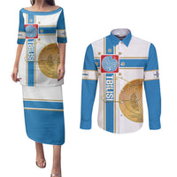 Georgia Tbilisi Capital Couples Matching Puletasi and Long Sleeve Button Shirt The Warm Place Flag Style