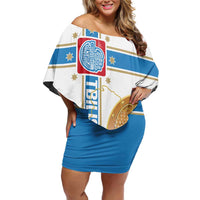 Georgia Tbilisi Capital Off Shoulder Short Dress The Warm Place Flag Style