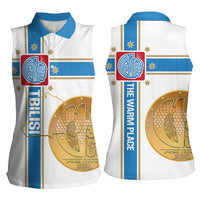 Georgia Tbilisi Capital Women Sleeveless Polo Shirt The Warm Place Flag Style