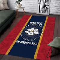 United States Mississippi Area Rug Magnolia State Flag Style