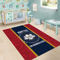 United States Mississippi Area Rug Magnolia State Flag Style