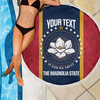 United States Mississippi Beach Blanket Magnolia State Flag Style