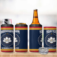 United States Mississippi 4 in 1 Can Cooler Tumbler Magnolia State Flag Style