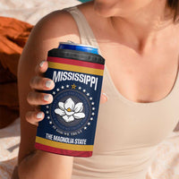 United States Mississippi 4 in 1 Can Cooler Tumbler Magnolia State Flag Style