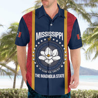 United States Mississippi Hawaiian Shirt Magnolia State Flag Style