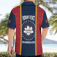 United States Mississippi Hawaiian Shirt Magnolia State Flag Style