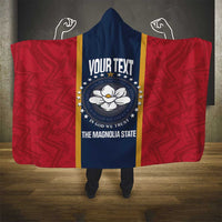 United States Mississippi Hooded Blanket Magnolia State Flag Style