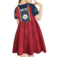 United States Mississippi Kid Short Sleeve Dress Magnolia State Flag Style