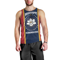 United States Mississippi Men Tank Top Magnolia State Flag Style
