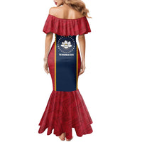 United States Mississippi Mermaid Dress Magnolia State Flag Style