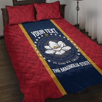 United States Mississippi Quilt Bed Set Magnolia State Flag Style