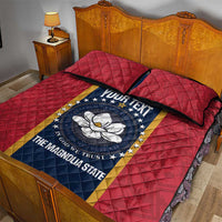 United States Mississippi Quilt Bed Set Magnolia State Flag Style