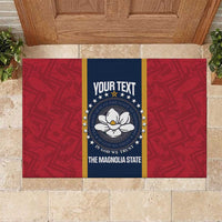 United States Mississippi Rubber Doormat Magnolia State Flag Style