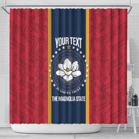 United States Mississippi Shower Curtain Magnolia State Flag Style
