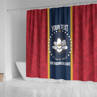 United States Mississippi Shower Curtain Magnolia State Flag Style