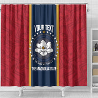 United States Mississippi Shower Curtain Magnolia State Flag Style