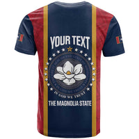 United States Mississippi T Shirt Magnolia State Flag Style