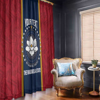 United States Mississippi Window Curtain Magnolia State Flag Style