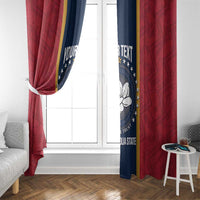 United States Mississippi Window Curtain Magnolia State Flag Style