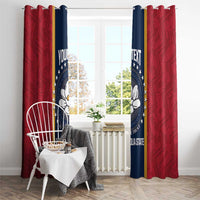 United States Mississippi Window Curtain Magnolia State Flag Style