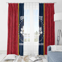 United States Mississippi Window Curtain Magnolia State Flag Style
