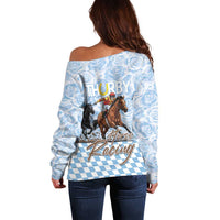Kentucky Horse Racing Thurby Off Shoulder Sweater