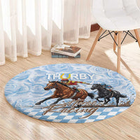 Kentucky Horse Racing Thurby Round Carpet