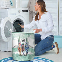 Kentucky Horse Racing Personalized Laundry Basket Churchill Downs Roses Pastel Green