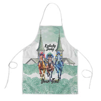 Kentucky Horse Racing Personalized Apron Churchill Downs Roses Pastel Green