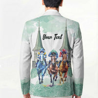 Kentucky Horse Racing Personalized Blazer Churchill Downs Roses Pastel Green