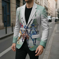 Kentucky Horse Racing Personalized Blazer Churchill Downs Roses Pastel Green